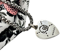 Load image into Gallery viewer, Repurposed Gucci Skull &amp; Stars Heart Reversible Charm Necklace ~Limited Edition