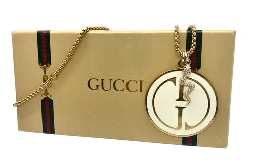 Repurposed X~Large 1990’s Gucci Micro Pave Crystal Snake Necklace