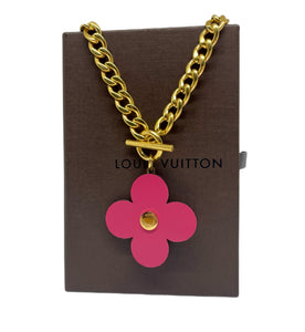 X~Large Repurposed Louis Vuitton Monogram Charm 2~in~1 Necklace