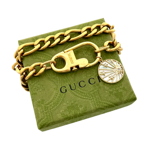 Repurposed 1990’s Gucci Keyclasp Celestial Charm Necklace