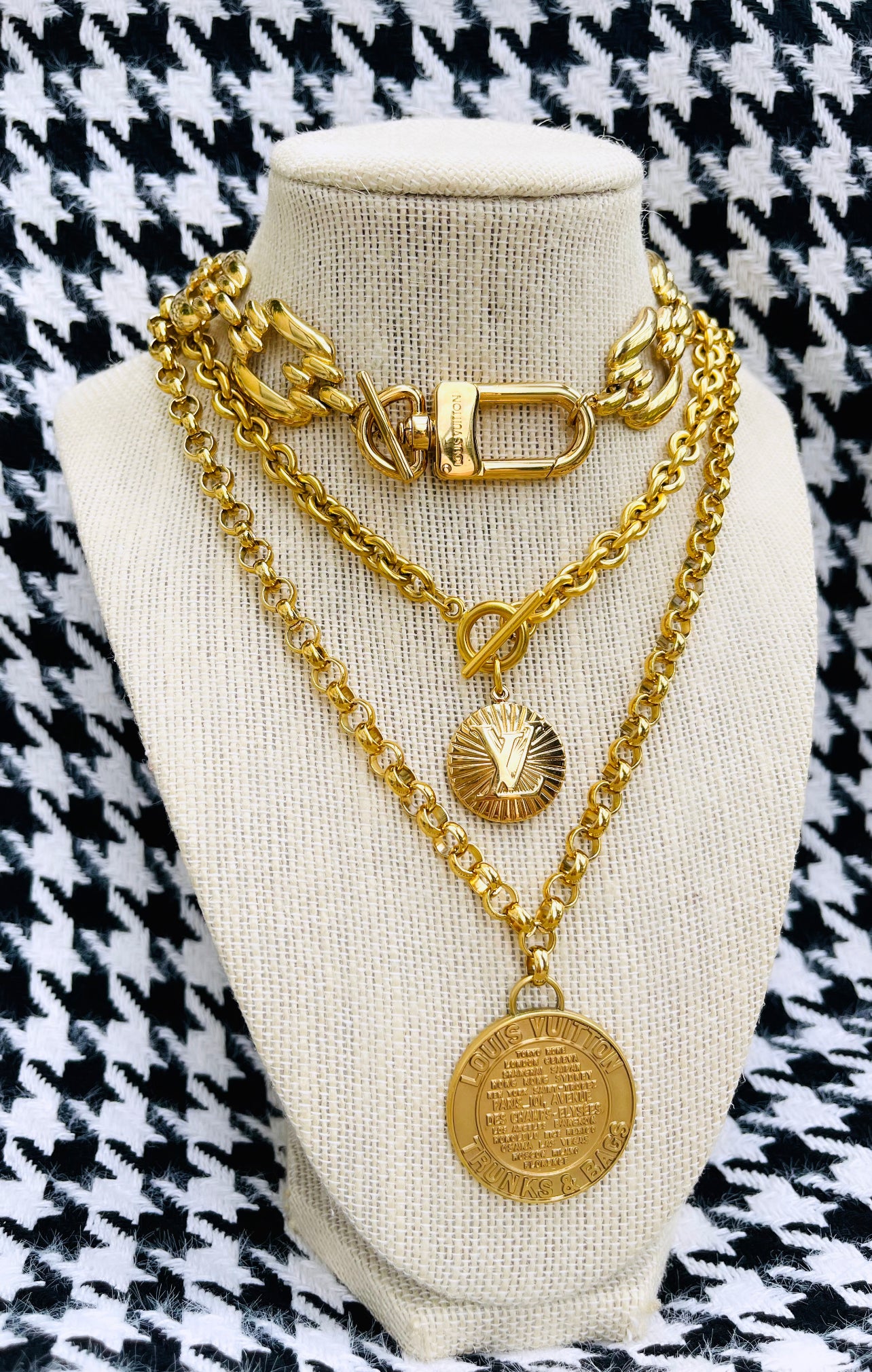Repurposed vintage Louis Vuitton Necklace