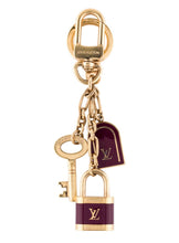 Load image into Gallery viewer, Repurposed Louis Vuitton Burgundy LV Logo Charm Bracelet