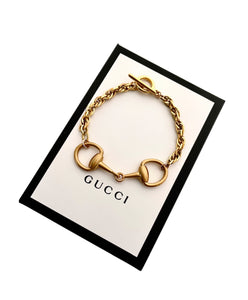 Repurposed Vintage Gucci Horsebit Toggle Bracelet
