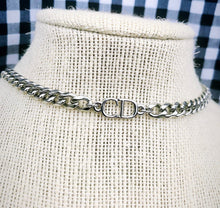 Load image into Gallery viewer, Repurposed Dior Cut-Out Charm Silver Chocker