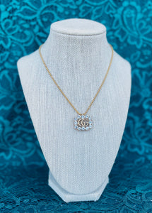 Repurposed Very Rare Medium Interlocking GG Crystal Gucci Rare Necklace