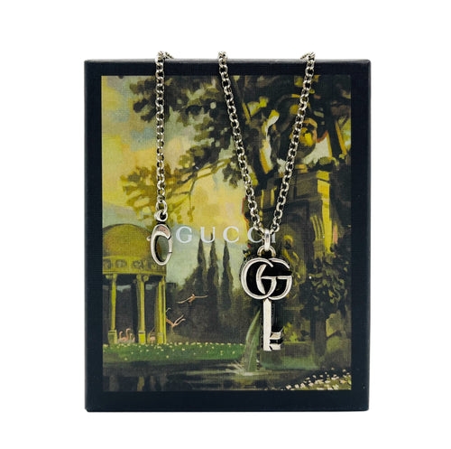 .925 Sterling Sterling Silver Gucci Key Necklace
