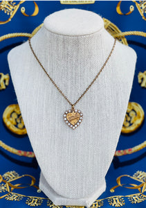 Repurposed J’Adior Crystal Heart & Stars Charm Necklace