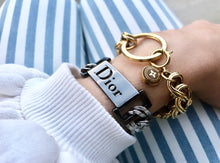 Load image into Gallery viewer, Repurposed Louis Vuitton Vintage Keyring Charm Bracelet