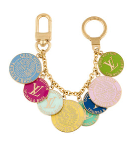 Repurposed Louis Vuitton Keyring & Irisdicent Butterfly Charm Necklace