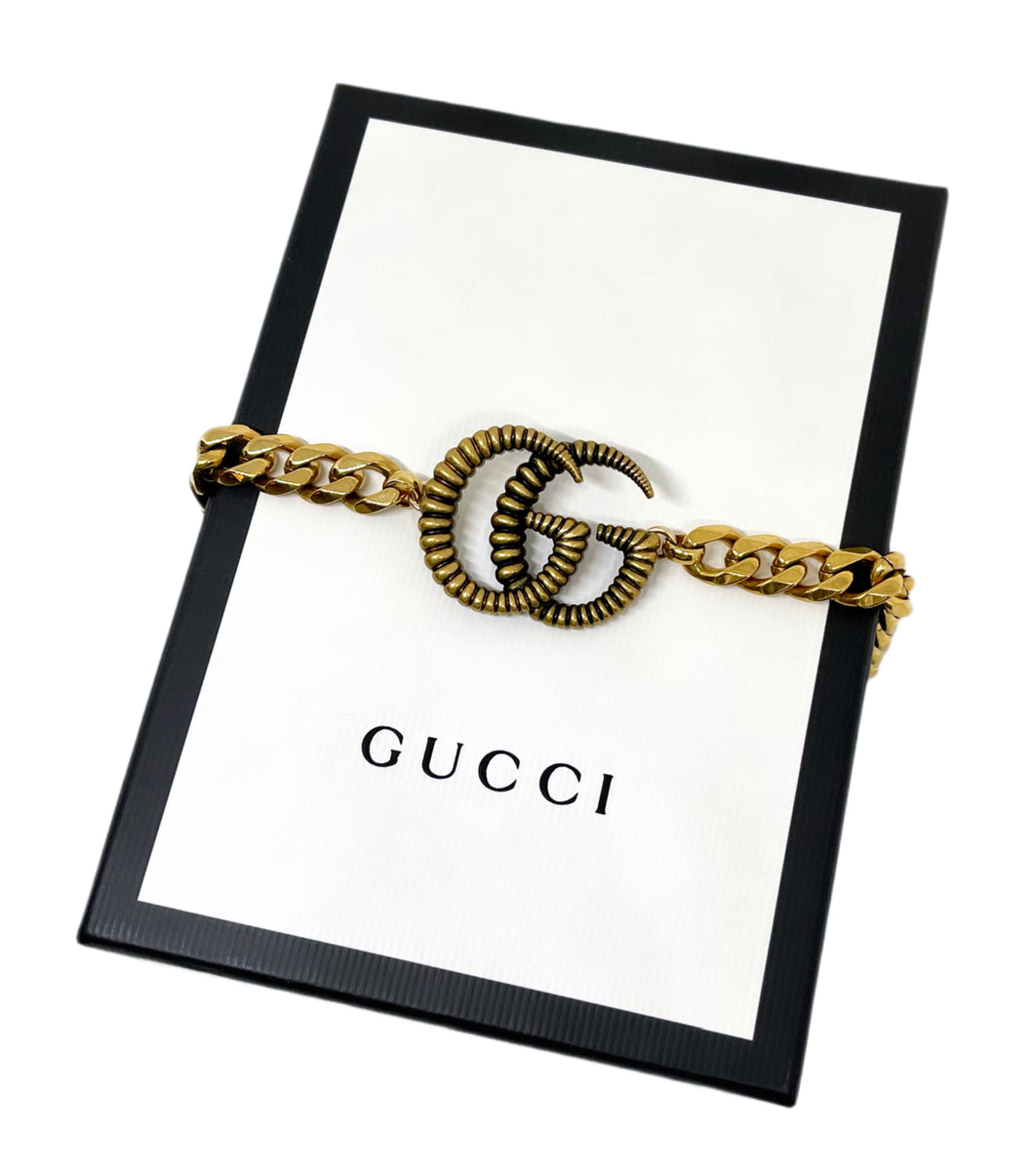 *Rare Find* X~Large Repurposed Interlocking GG Gucci Charm Necklace