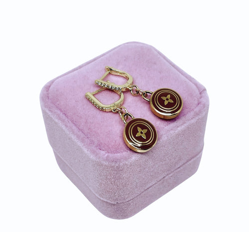 Repurposed Louis Vuitton Porte Cles Hoop Earrings