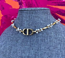 Load image into Gallery viewer, Repurposed Dior Cut-Out Charm Pearl Chocker