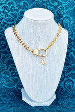 Load image into Gallery viewer, Repurposed Gucci Keychain Clasp &amp; Removable Snake/Heart Charm Necklace