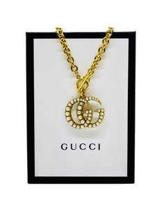 X~Large Repurposed Interlocking GG Gucci Charm Toggle Necklace