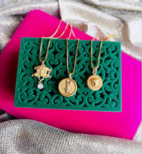 Load image into Gallery viewer, Repurposed Yves Saint Laurent Vintage Button Charm Necklace