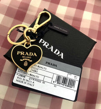 Load image into Gallery viewer, Repurposed X~Large Gold &amp; Black Prada Heart Necklace(excluded from discount)