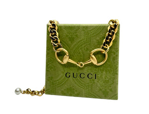 Repurposed Vintage Gucci Horsebit Necklace