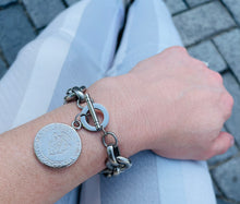Load image into Gallery viewer, Repurposed Gucci Knight Coin Toggle Bracelet