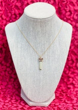 Load image into Gallery viewer, Repurposed Versace Vertical Bar &amp; Medusa Charm Necklace