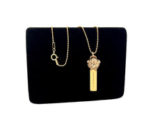 Load image into Gallery viewer, Repurposed Versace Vertical Bar &amp; Medusa Charm Necklace
