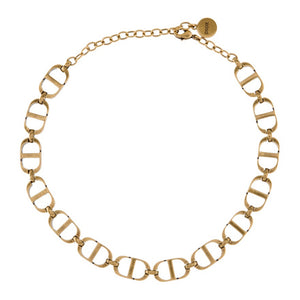 Repurposed Christian Dior Montaigne Charm  Antique Gold Bracelet