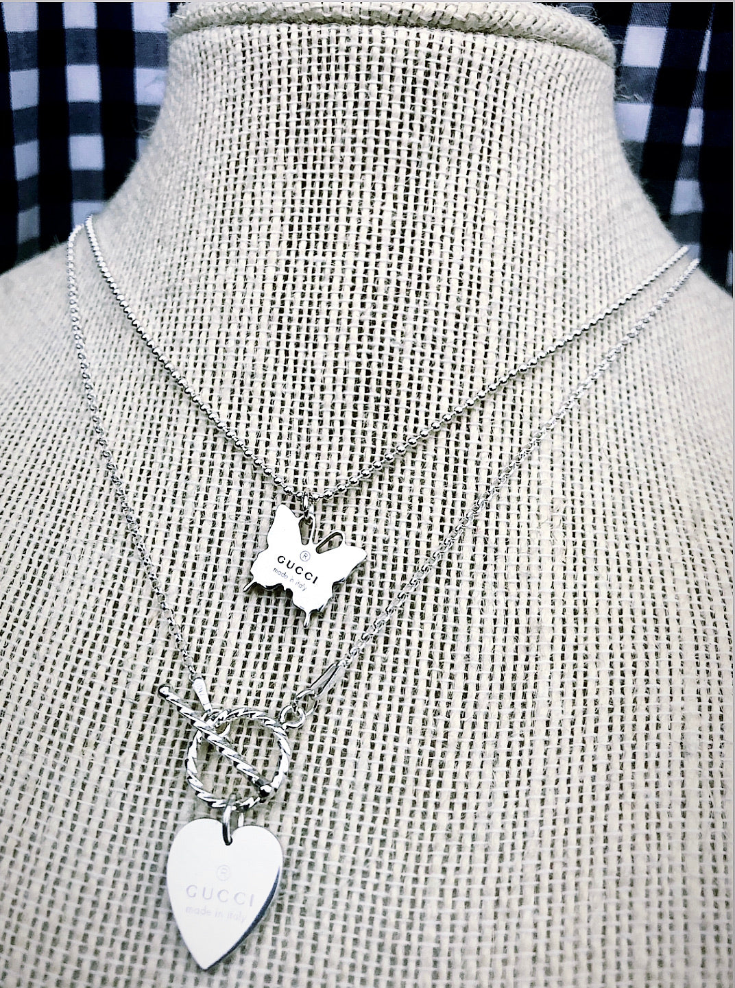 ASOS DESIGN neckchain with tbar and butterfly pendant in silver tone | ASOS