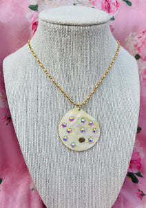 Repurposed Mother of Pearl & Iridescent Stars Gucci Necklace