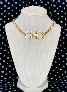 Repurposed Salvatore Ferragamo Vintage Chocker/Necklace