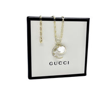 Load image into Gallery viewer, Repurposed Gucci Star &amp; Moon Sterling Silver Charm Necklace