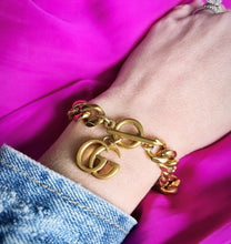 Load image into Gallery viewer, Repurposed Interlocking GG Gucci Charm Bracelet