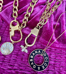 Repurposed 1990’s Gucci Keyclasp Celestial Charm Necklace