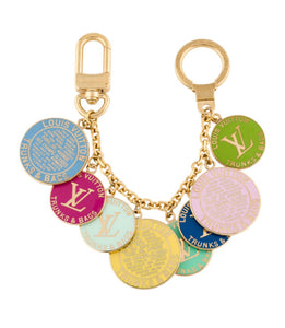 Repurposed Large Louis Vuitton Trunks & Bags Mint~Gold Reversible Bracelet