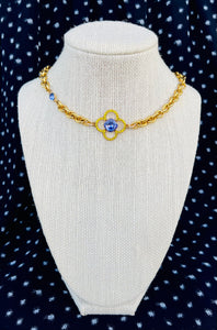 *Very Rare* Large Repurposed Louis Vuitton Purple & Lime Green Flower Charm Toggle Necklace