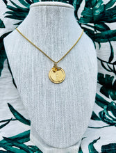 Load image into Gallery viewer, Repurposed Gucci Coin &amp; Citrine Bee Charm Necklace