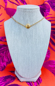 Repurposed Versace Medusa Coin Necklace