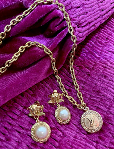 Repurposed Versace Medusa Vintage Earrings