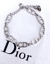 Load image into Gallery viewer, Repurposed Two Christian Dior &amp; Star Charm Toggle Clasp Bracelet