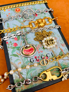 Repurposed Vintage Gucci  Keyclasp & Bee Necklace