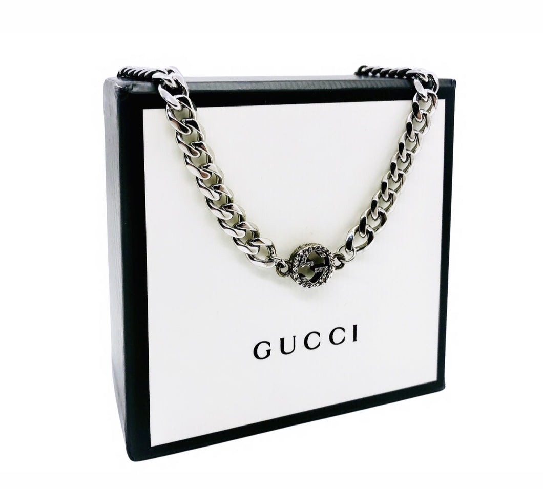 Repurposed Interlocking GG Gucci Charm Chocker