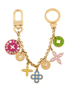 Repurposed Louis Vuitton Keychain Ring & Crystal Star Charm Necklace