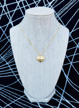 Load image into Gallery viewer, Repurposed Gucci Hardware Tag and Heart Charm Necklace