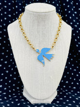 Load image into Gallery viewer, X~Large Repurposed Louis Vuitton Dove Charm Necklace