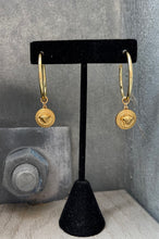 Load image into Gallery viewer, Repurposed Versace Medusa Versatile Gold Hoops