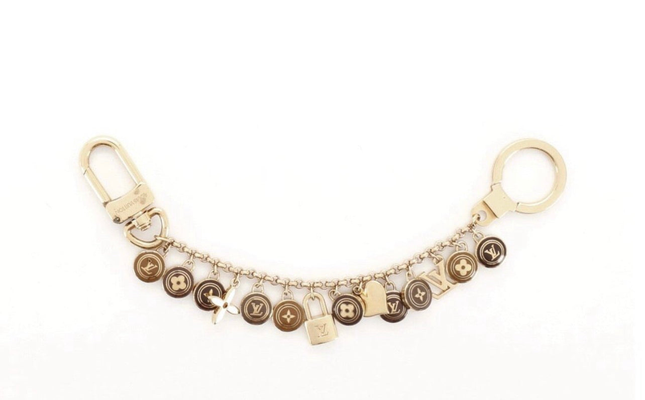 Hot Selling Louis Vuitton Empreinte Cutwork Monogram Flower Pendant Double  Chain Bracelet For Ladies Silver/Rose