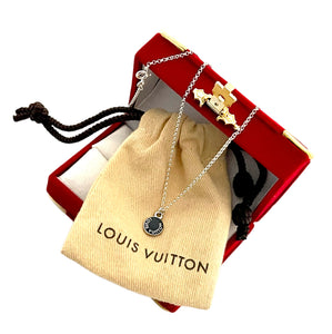 Repurposed X~Small Black & Silver Louis Vuitton Charm Necklace