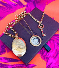 Load image into Gallery viewer, Repurposed Louis Vuitton Celestial Charm Keyring Necklace