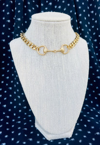 Repurposed Vintage Gucci Horsebit Necklace