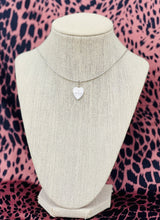 Load image into Gallery viewer, Repurposed Medium Gucci Heart Charm .925 Sterling Silver Slider Necklace