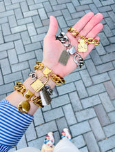 Load image into Gallery viewer, Repurposed X~Large Louis Vuitton Padlock Charm *Convertible* Necklace/ Bracelet