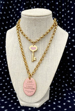 Load image into Gallery viewer, *Very Rare* Repurposed Limited Edition: X~Large Powder Pink Louis Vuitton 105 Omotesando Charm Necklace